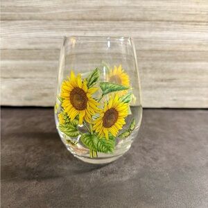 Pier 1 Sunflower Stemless Glass